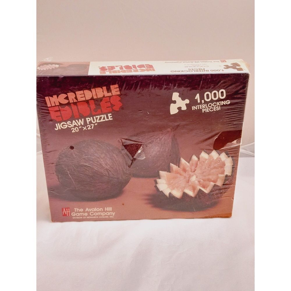 Avalon‎ Hill Incredible Edibles 1000 pc Jigsaw Puzzle-COCOFRUIT-1986-Sealed